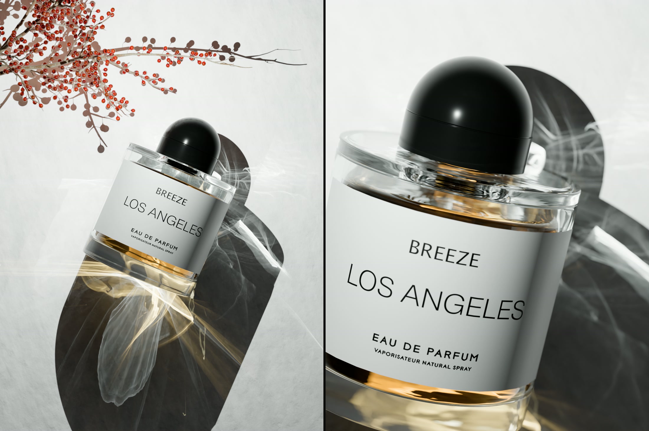 Perfume renders with photon caustics