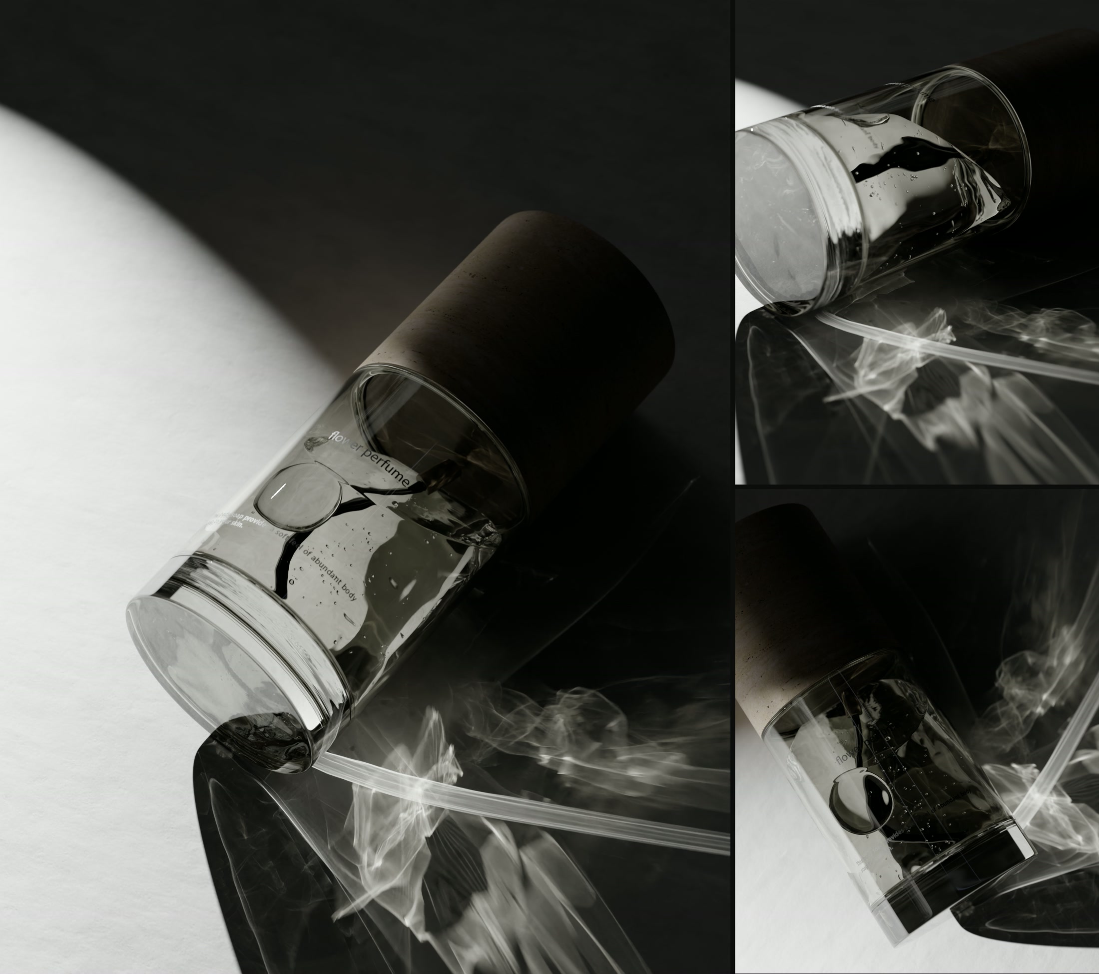 Perfume renders with photon caustics