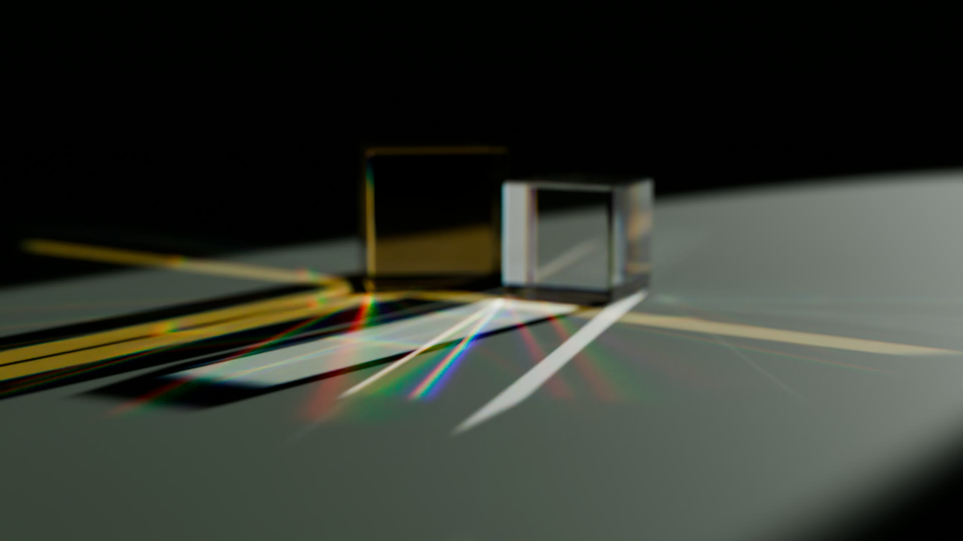 Glass cubes on sage